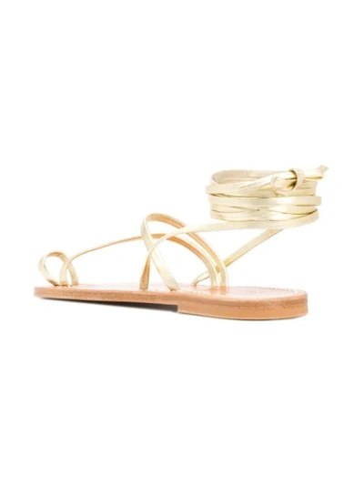 Shop Kjacques Ellada Sandals In Gold