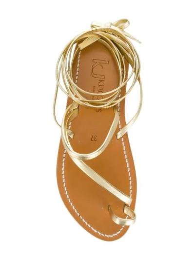 Shop Kjacques Ellada Sandals In Gold