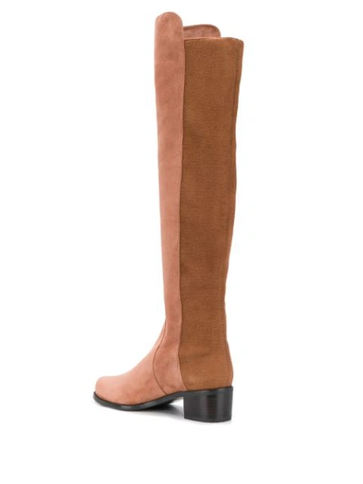 Shop Stuart Weitzman Leather Over The Knee Boots In Cappuccino