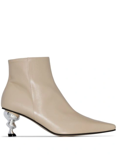 Shop Yuul Yie Martina 70mm Ankle Boots In Neutrals