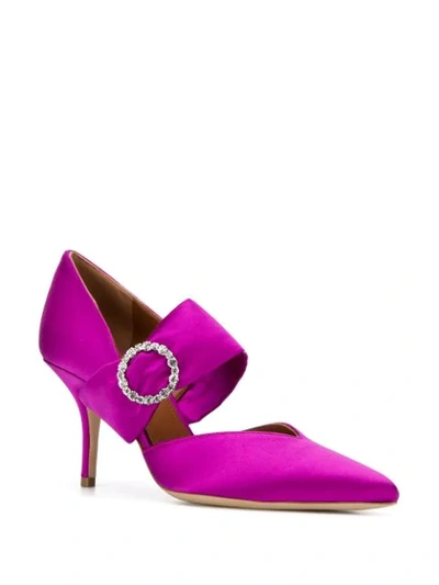 Shop Malone Souliers Maite Crystal-embellished Pumps In Purple