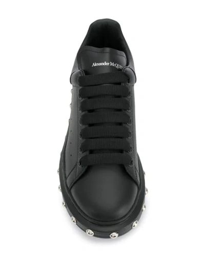 Shop Alexander Mcqueen Oversized Studded Sneakers In Black