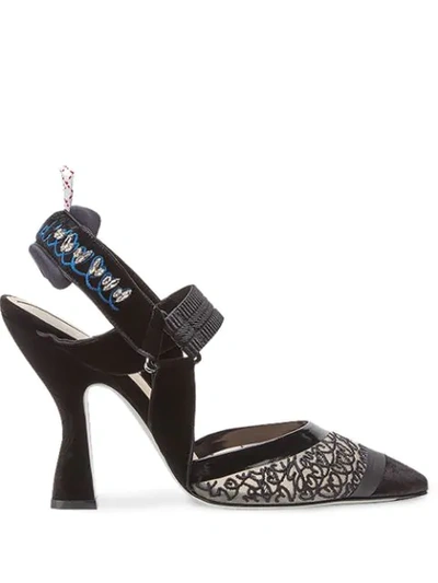 Shop Fendi Decollete Pumps In Black