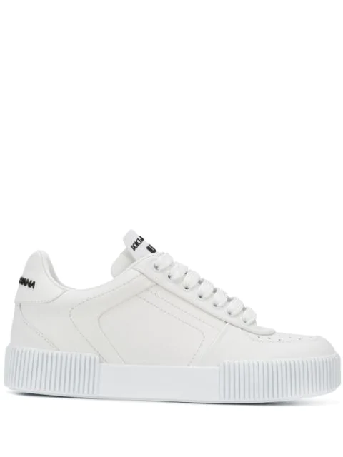 Dolce & Gabbana Dolce And Gabbana White Leather Low-top Sneakers | ModeSens