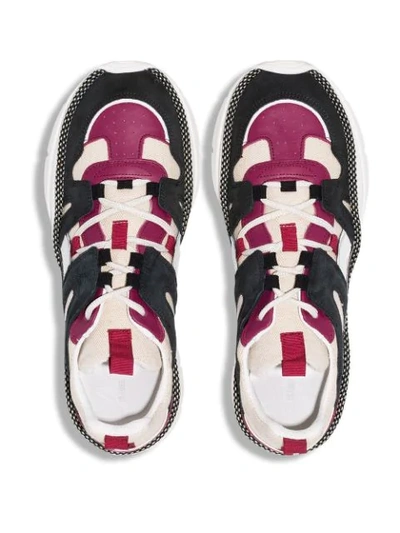 Shop Isabel Marant Lace Up Active Sneakers In Black