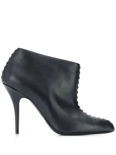 Shop Stella Mccartney 100mm Stitched Ankle Boots In Black
