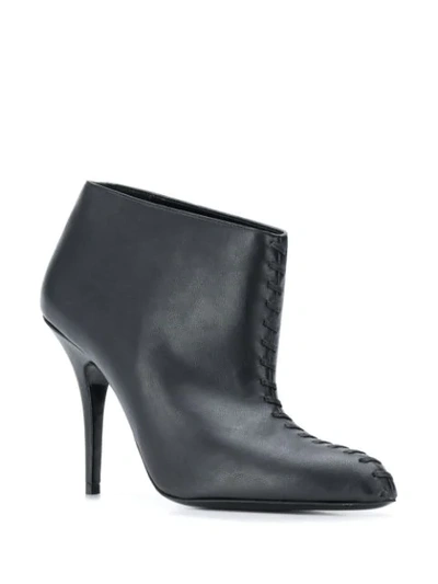 Shop Stella Mccartney 100mm Stitched Ankle Boots In Black