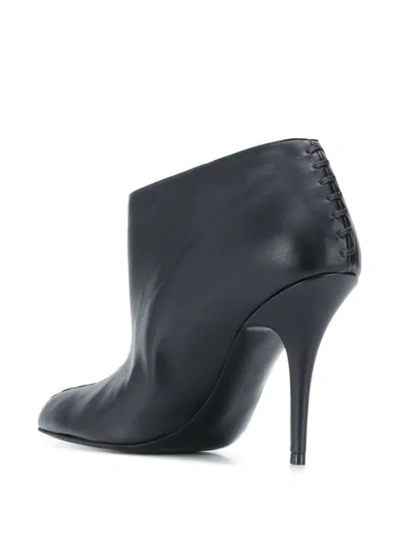 Shop Stella Mccartney 100mm Stitched Ankle Boots In Black