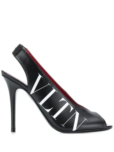 Shop Valentino Garavani Slingback Sandals In Black