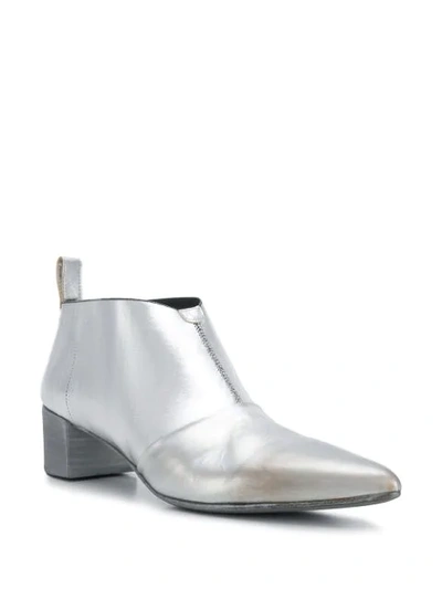 Shop Marsèll Metallic Ankle Boots In Silver