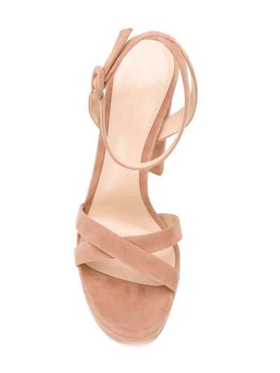 Shop Gianvito Rossi Poppy Platform Sandals In Neutrals