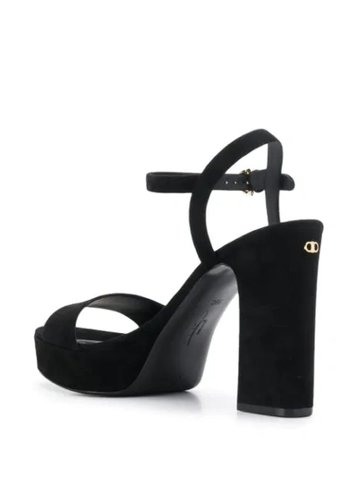 Shop Ferragamo Open Toe Sandals In Black