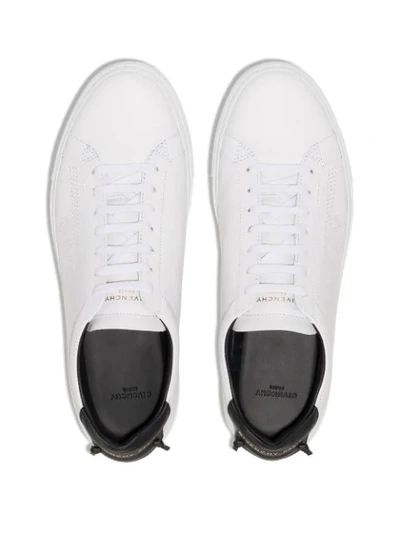 Shop Givenchy Perforated Logo Sneakers In White