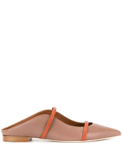 Shop Malone Souliers Maureen Ballerina Shoes In Brown/copper
