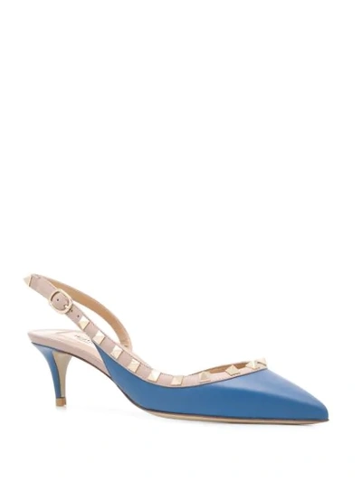 Shop Valentino Garavani Rockstud Pumps In Blue