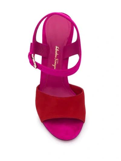 Shop Ferragamo Side Buckle Sandals In Pink