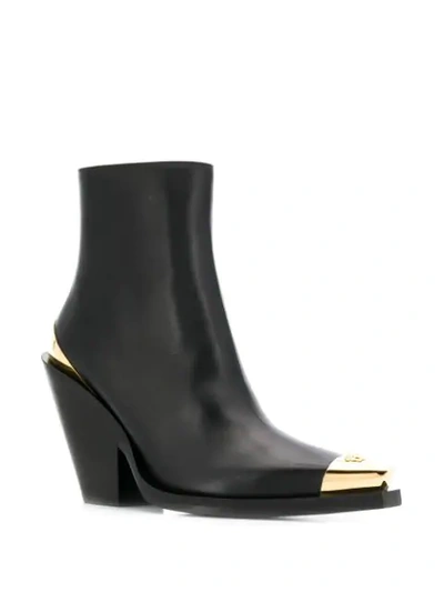 Shop Versace Western-style Ankle Boots In Black