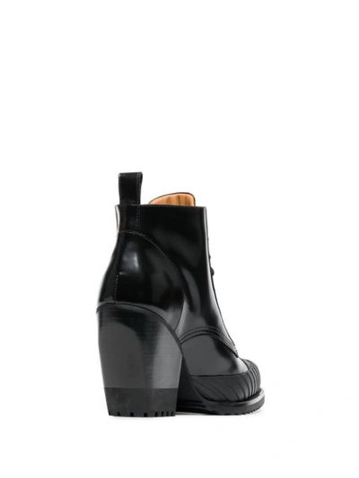 Shop Chloé 90 Rylee Leather Ankle Boots In Black