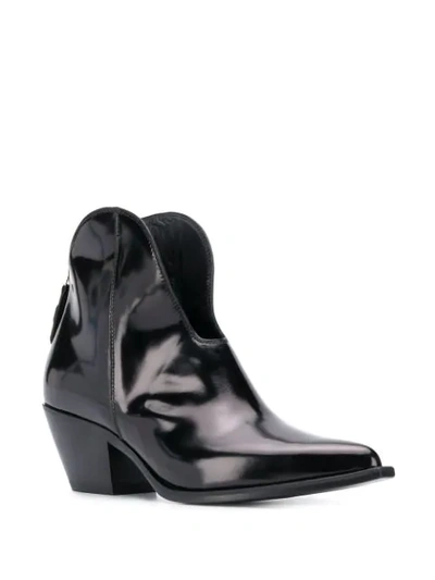 Shop Msgm Ankle Boots In Black