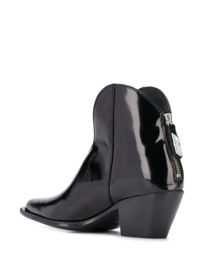 Shop Msgm Ankle Boots In Black