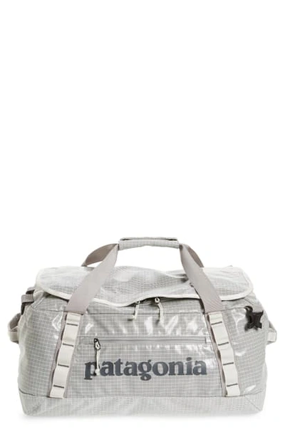 Shop Patagonia Black Hole Water Repellent 40-liter Duffle Bag In Birch White