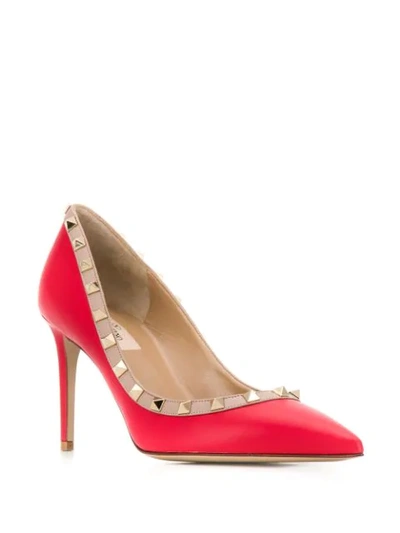 Shop Valentino Garavani Rockstud Pumps In Red