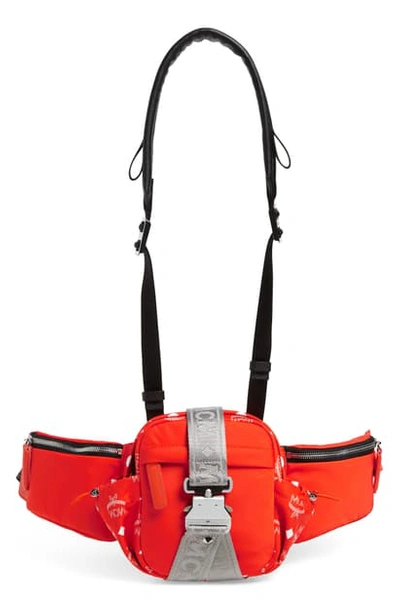 Shop Mcm Jemison 3-in-1 Crossbody Belt Bag In Flame