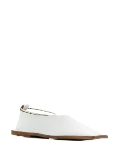 JIL SANDER STUD EMBELLISHED SLIPPERS - 白色