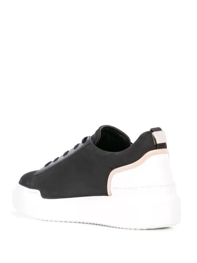 Shop Buscemi Textured Lace-up Sneakers In Black