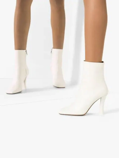 Shop Neous Lonopsis 100mm Ankle Boots In White