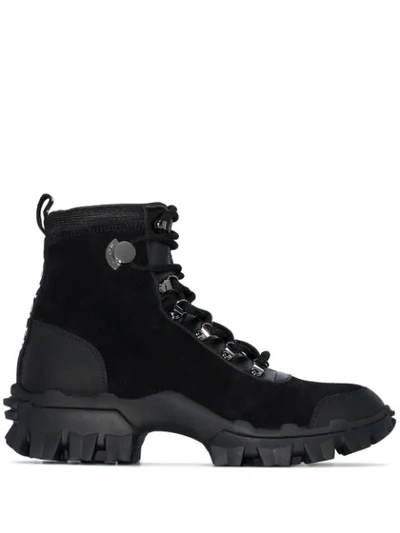 MONCLER LACE-UP HIKING BOOTS - 黑色