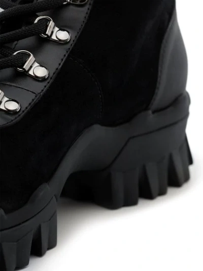 Shop Moncler Lace-up Hiking Boots In Black