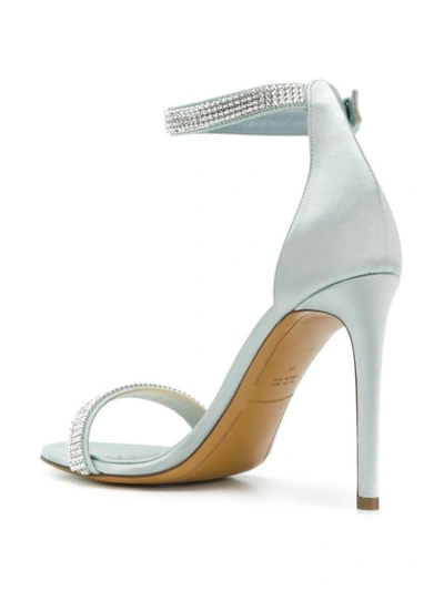 Shop Alexandre Vauthier Rhinestone Embellished Sandals In Green