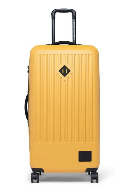 Shop Herschel Supply Co Trade 34-inch Large Wheeled Packing Case In Nugget Gold