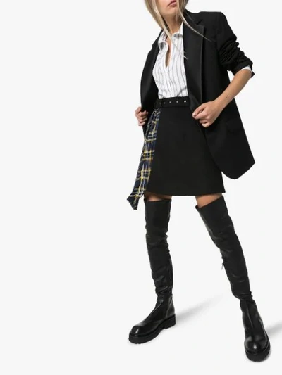 ANN DEMEULEMEESTER OVER-THE-KNEE BOOTS - 黑色