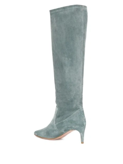 Shop Red Valentino Red(v) Pointed Toe Boots In Blue