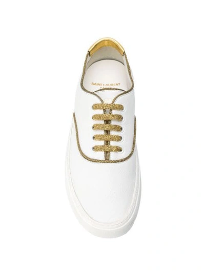 Shop Saint Laurent Venice Low-top Sneakers In White