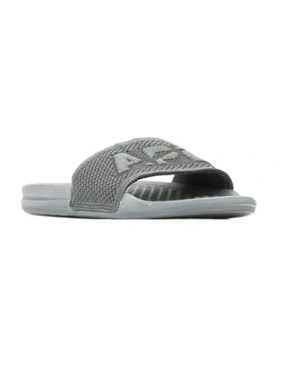 Shop Apl Athletic Propulsion Labs Big Logo Techloom Slides In Grey