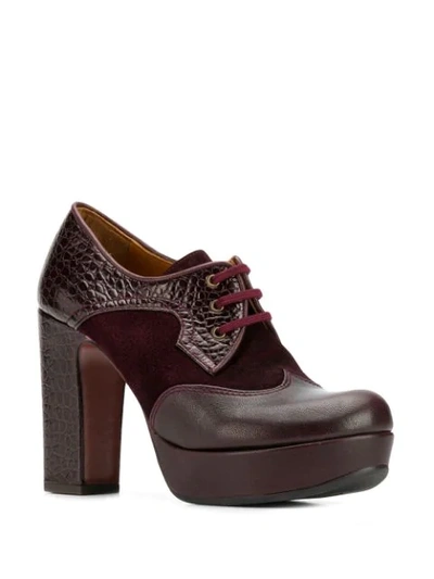 Shop Chie Mihara Platform Lace Up Brogues In Purple