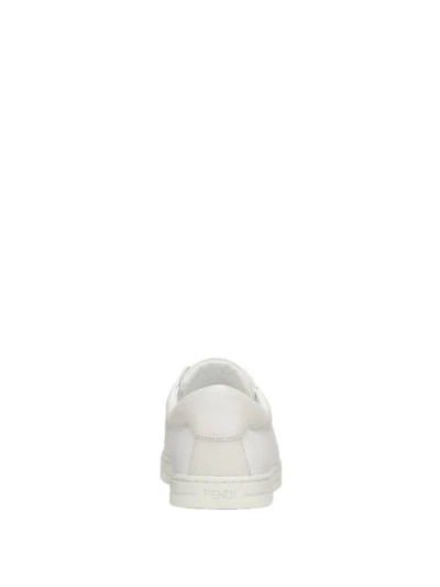 Shop Fendi Zucca Ribbed Slip-on Sneakers In White