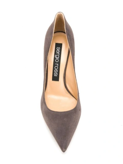 Shop Sergio Rossi Classic Pointed Pumps - Grey
