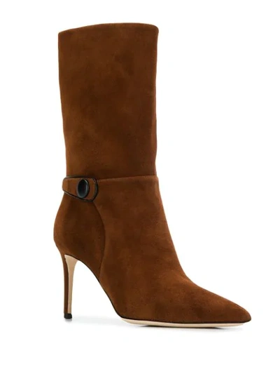 Shop Giuseppe Zanotti Suede Ankle Boots In Brown