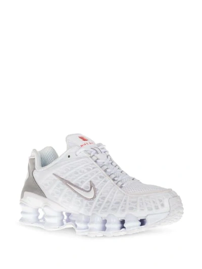 NIKE SHOX TL SNEAKERS - 白色