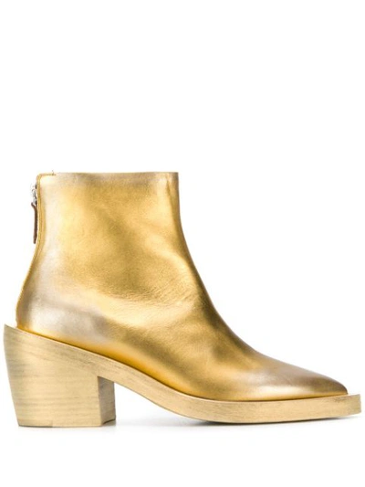 Shop Marsèll Gilded Ankle Boots In Gold