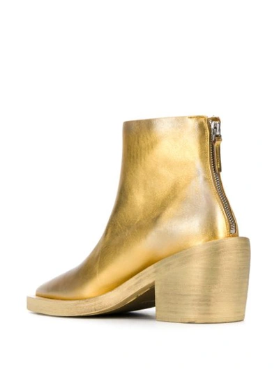 Shop Marsèll Gilded Ankle Boots In Gold
