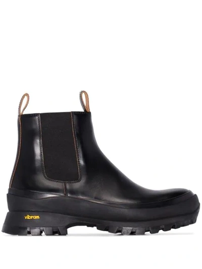 Shop Jil Sander Chunky Ankle Boots In Black