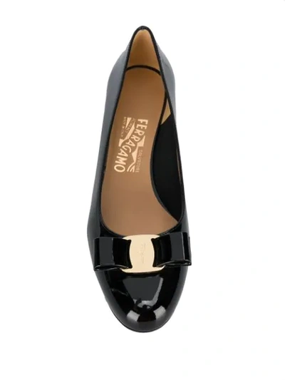 Shop Ferragamo Varina Ballerinas In Black