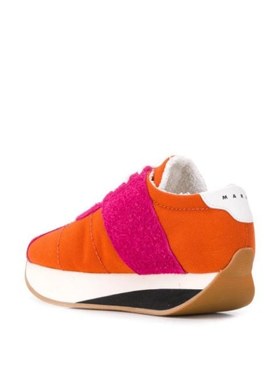 Shop Marni Bigfoot Sneakers In Orange