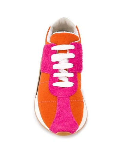Shop Marni Bigfoot Sneakers In Orange