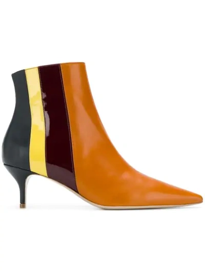 Shop Delpozo Socrate Ankle Boots - Orange